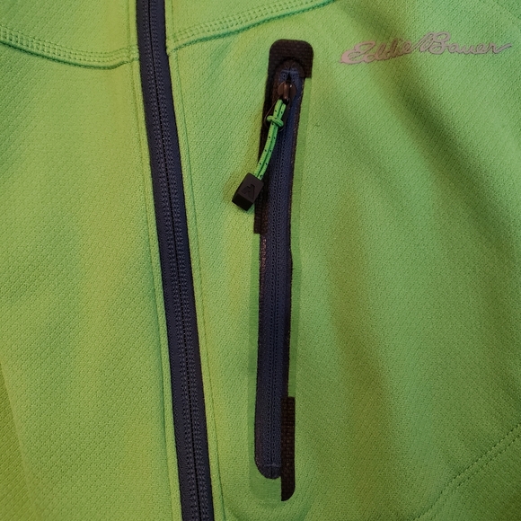 Seahawks Or Sounders Eddie Bauer Men's Vibrant Green and Charcoal Zip-Up Sweater - Picture 8 of 8